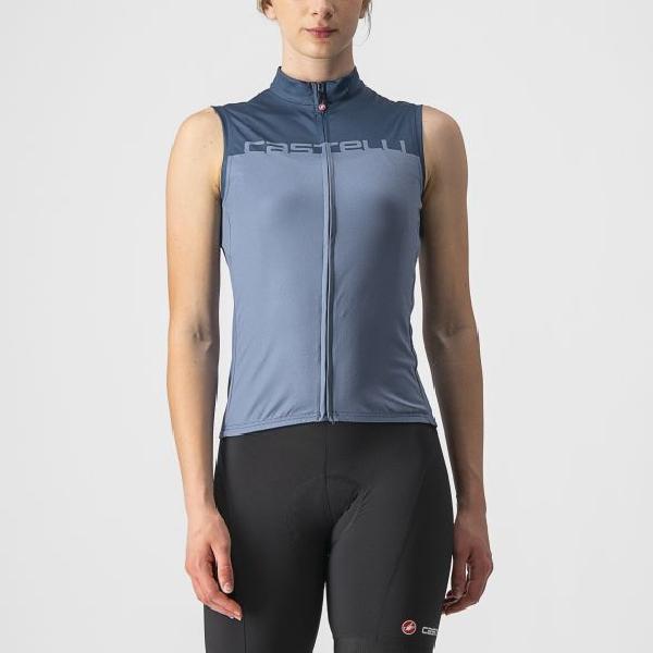 Foto van Castelli Velocissima mouwloos fietsshirt blauw dames S