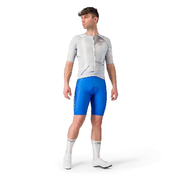 Foto van Castelli aero race 8s jersey silver gray/smoky gray heren