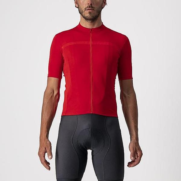 Foto van Castelli classifica fietsshirt korte mouw rood heren
