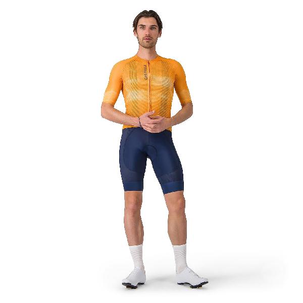Foto van Castelli climber's a/c jersey vivid orange/smoky gray heren