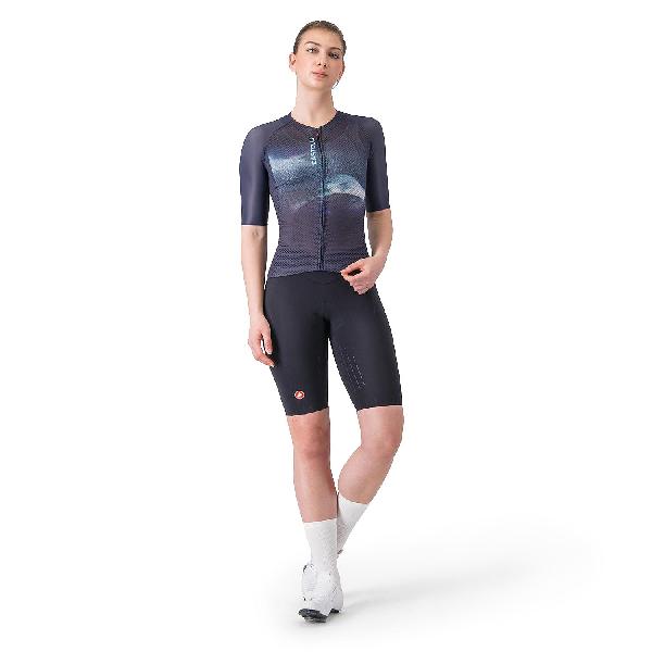 Foto van Castelli climber's a/c w jersey belgian blue/neon cobalt-silve dames