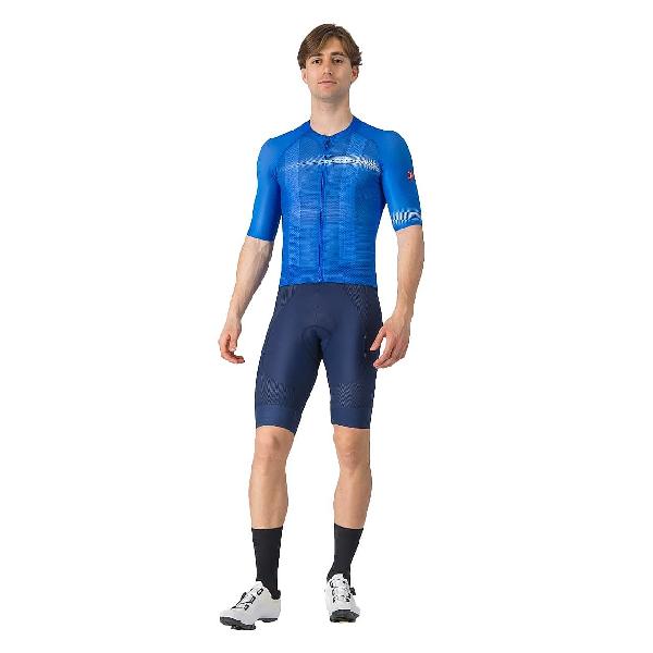 Foto van Castelli climbers a/c jersey fietsshirt korte mouw blauw heren