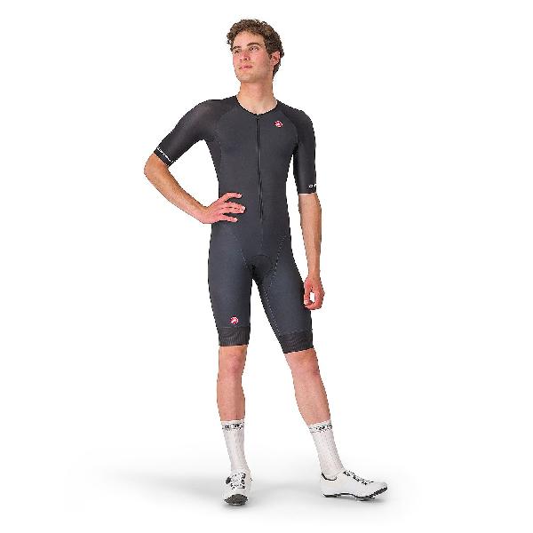 Foto van Castelli core tri suit short sleeve zwart heren