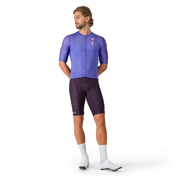 Foto van Castelli drittone logo jersey ultraviolet/rosa giro heren