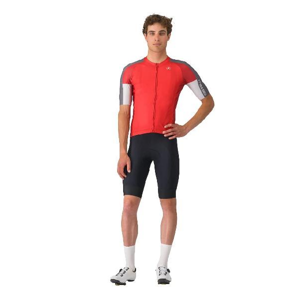 Foto van Castelli entrata 6 jersey fietsshirt korte mouw rood heren XL