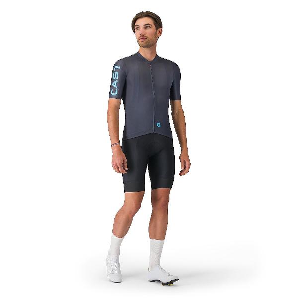 Foto van Castelli entrata apex jersey twilight blue/neon cobalt heren