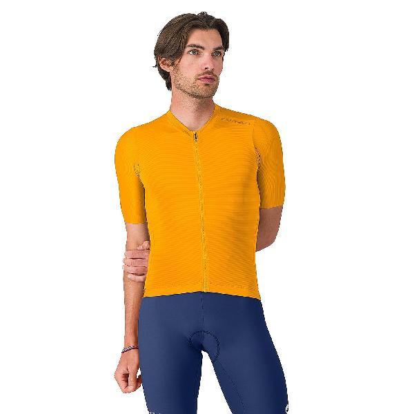 Foto van Castelli espresso 2 jersey vivid orange heren
