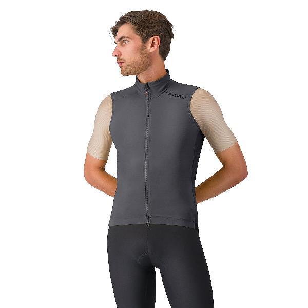 Foto van Castelli espresso 2 vest smoky gray heren
