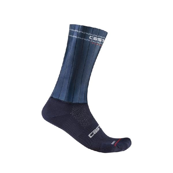 Foto van Castelli fast feet 3 fietssok belgian blue unisex XXL
