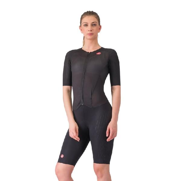Foto van Castelli free sanremo 3 suit short sleeve zwart dames L
