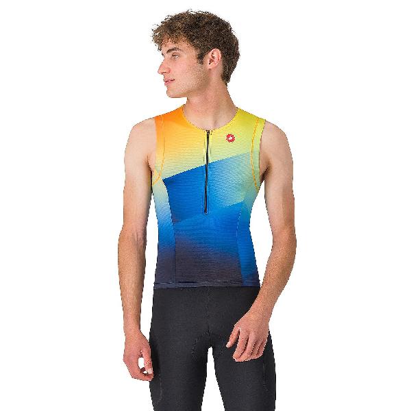 Foto van Castelli free speed 3 top sleeveless multicolor heren