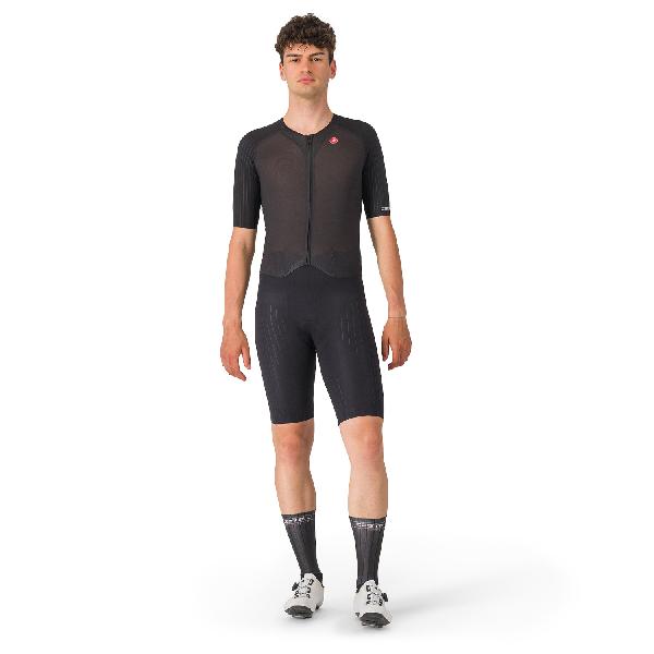 Foto van Castelli sanremo speed suit korte mouw zwart heren XXXL