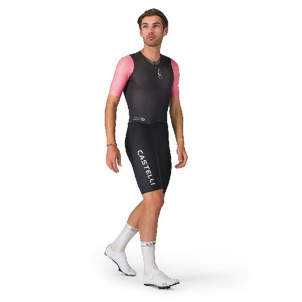 Foto van Castelli saturday morning skinsuit black/rosa giro/smoky gray heren