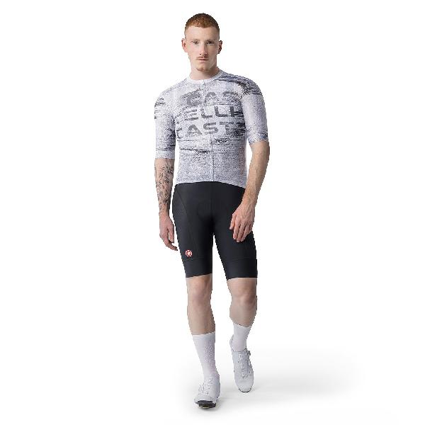 Foto van Castelli stratus logo jersey white/smoky gray heren