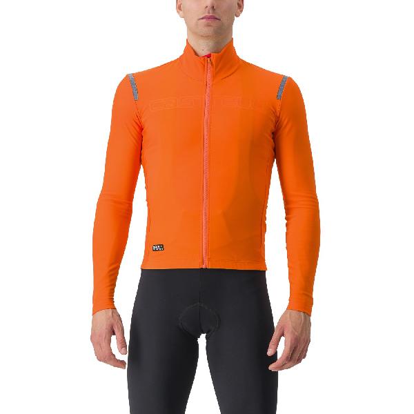 Foto van Castelli tutto nano RoS fietsshirt lange mouw oranje heren XXL