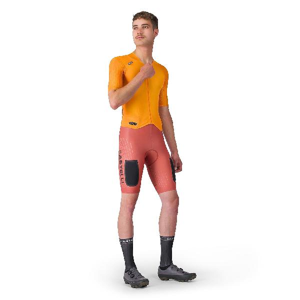 Foto van Castelli unlimited speedsuit vivid orange/hot sauce-black heren
