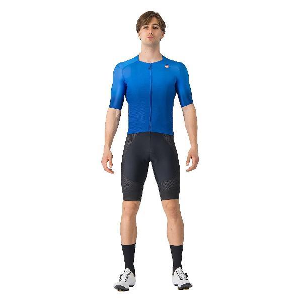 Foto van Castelli upf jersey fietsshirt korte mouw blauw heren