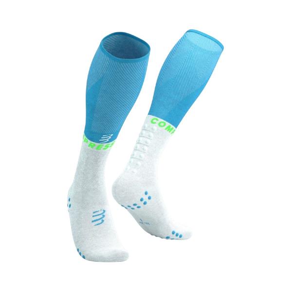 Foto van Compressport Full Oxygen hardloopsokken blauw/wit