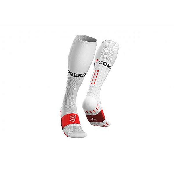 Foto van Compressport Full socks Run compressiesokken wit