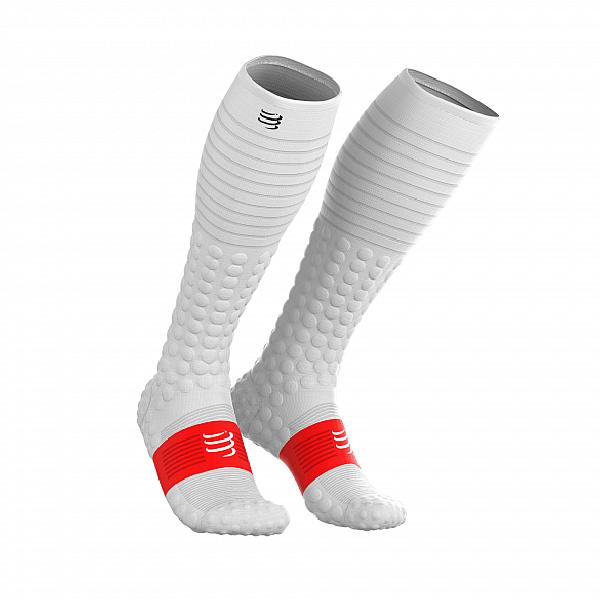 Foto van Compressport Full socks race & recovery compressiesokken wit