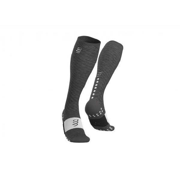 Foto van Compressport Full socks recovery compressiesokken grijs 1S