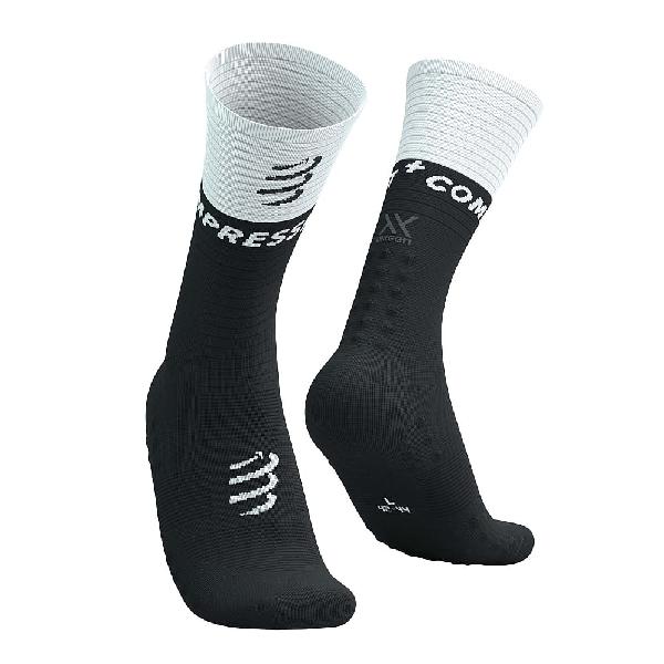 Foto van Compressport Mid compression socks v2.0 zwart/wit