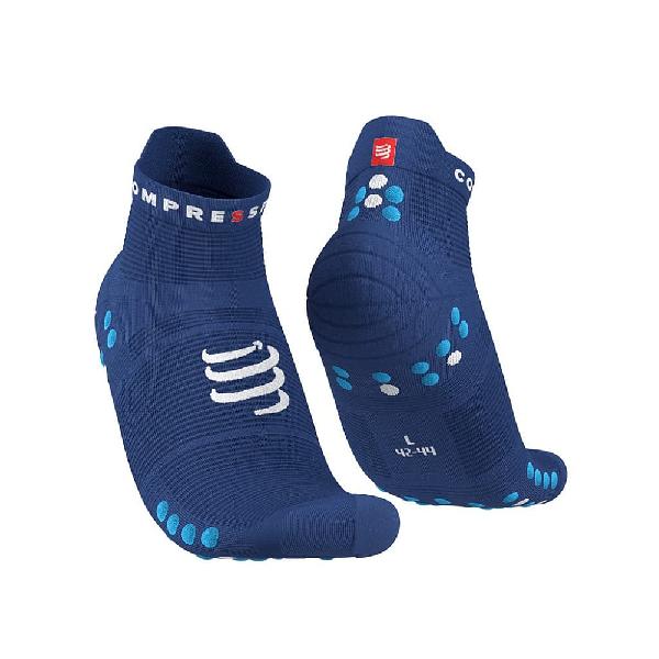 Foto van Compressport Pro racing v4.0 low hardloopsokken blauw