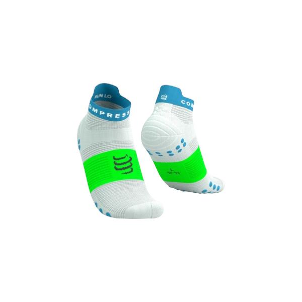 Foto van Compressport Pro racing v4.0 low hardloopsokken wit/groen