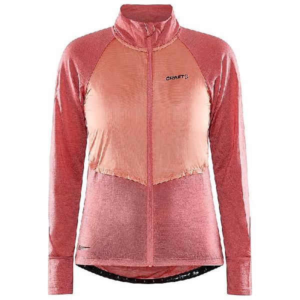 Foto van Craft ADV Bike Subz Wool Jersey lange mouw coral glow dames