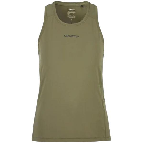 Foto van Craft ADV Essence 2 hardloop singlet donkergroen dames L