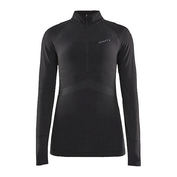 Foto van Craft Active Intensity zip lange mouw ondershirt zwart dames