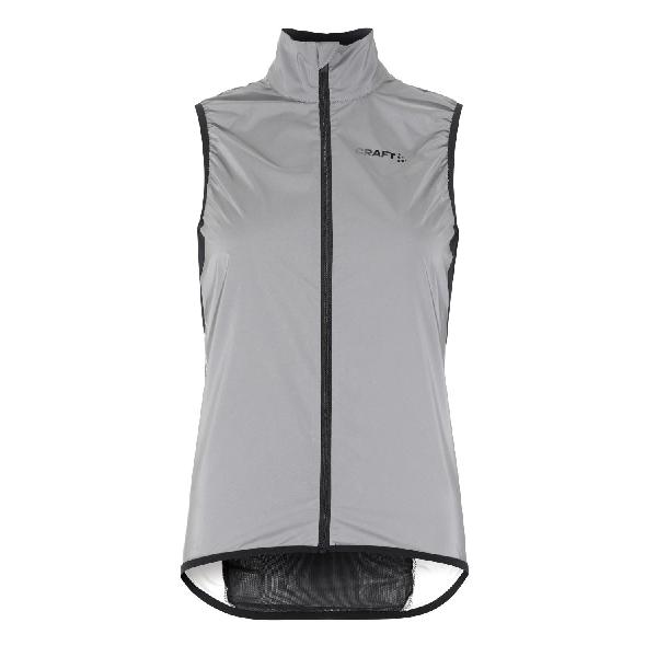 Foto van Craft Advanced Essence Lumen Wind fietsvest mouwloos grijs dames M