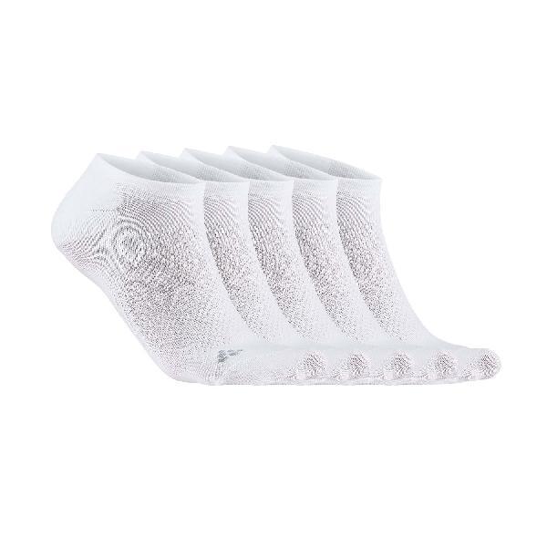 Foto van Craft CORE Dry Footies sokken 5-pack wit unisex 40-42