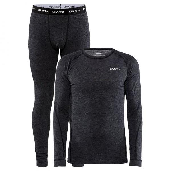 Foto van Craft Cool Merino onderkleding set zwart heren XL