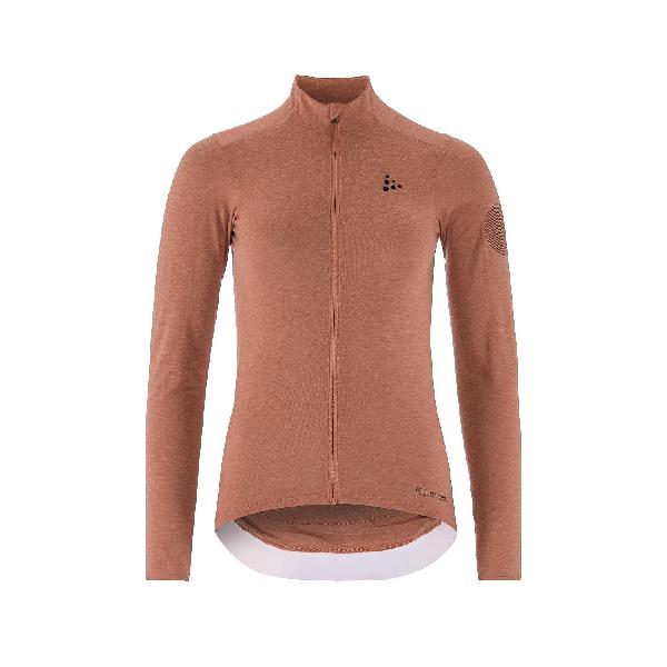 Foto van Craft Core Bike Essence Wool Jersey lange mouw oranje dames