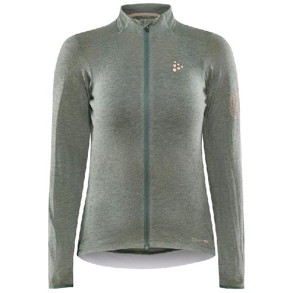 Foto van Craft Core Bike Essence Wool Jersey lange mouw thyme dames XXL