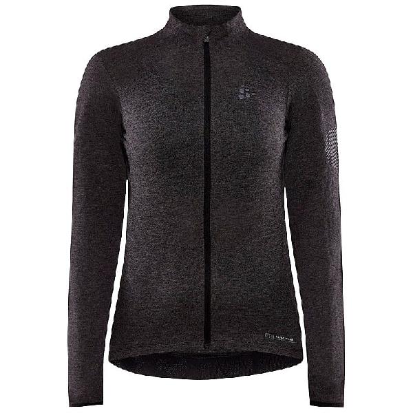 Foto van Craft Core Bike Essence Wool Jersey lange mouw zwart dames