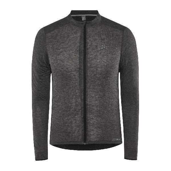 Foto van Craft Core Bike Essence Wool Jersey lange mouw zwart heren XL