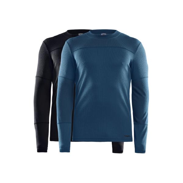 Foto van Craft Core Dry ondershirt 2-pack lange mouw zwart/blauw dames S