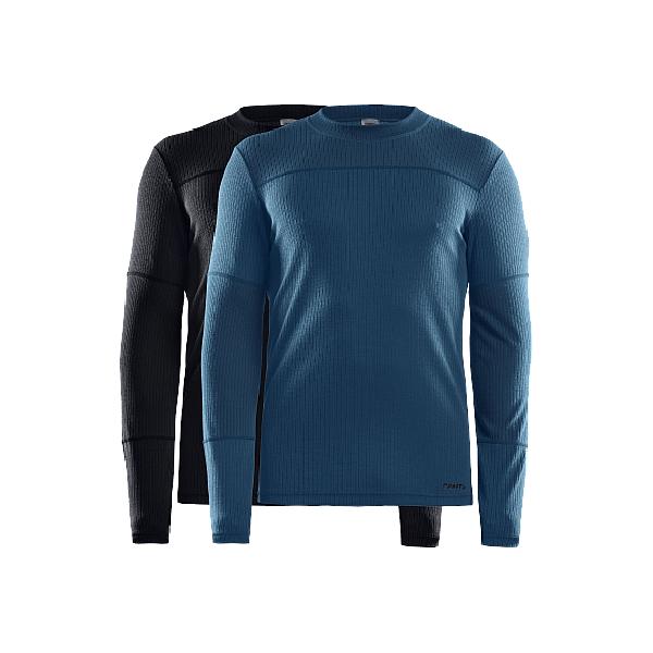 Foto van Craft Core Dry ondershirt 2-pack lange mouw zwart/blauw dames