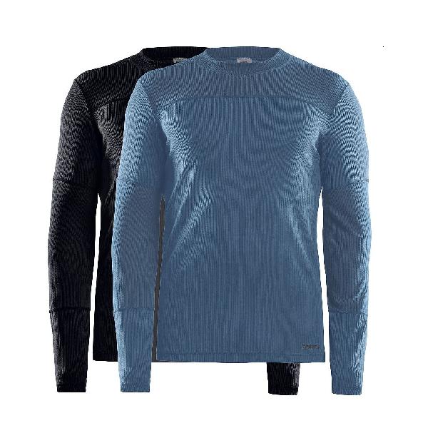 Foto van Craft Core Dry ondershirt 2-pack lange mouw zwart/blauw heren