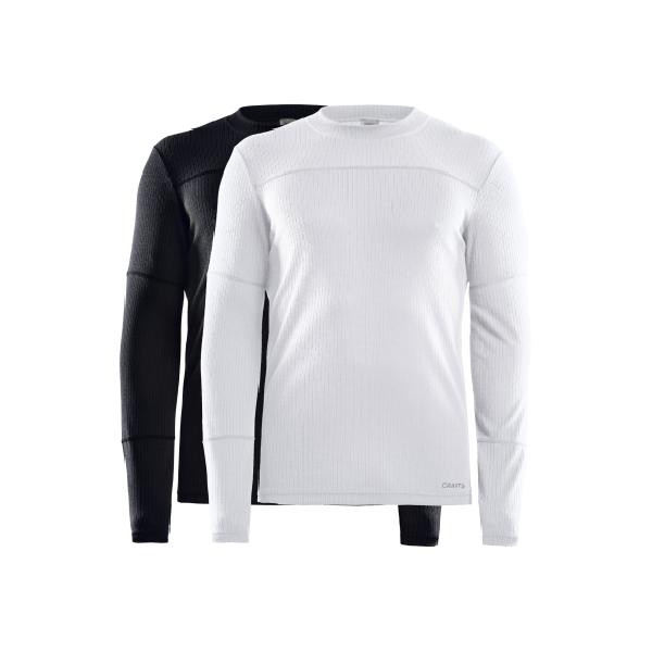 Foto van Craft Core Dry ondershirt 2-pack lange mouw zwart/wit dames XL