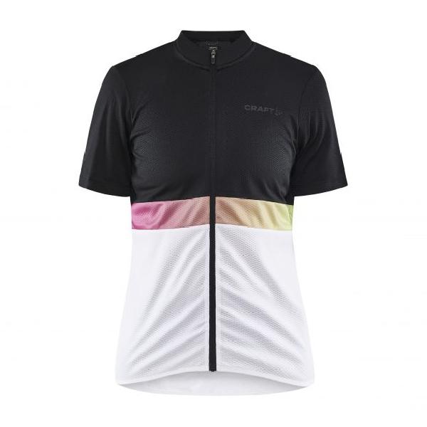 Foto van Craft Core endurance fietsshirt korte mouw zwart/wit dames L