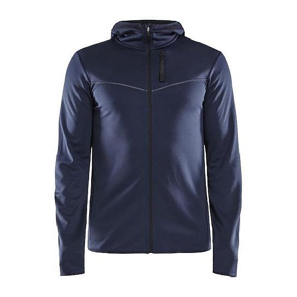 Foto van Craft Eaze FZ sweat hood hardloopjack blauw heren