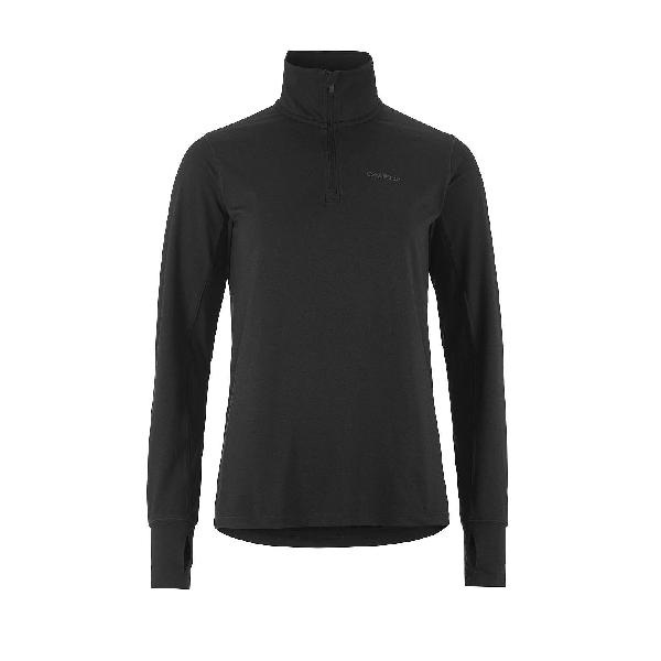 Foto van Craft Flow Half Zip ondershirt lange mouw zwart dames