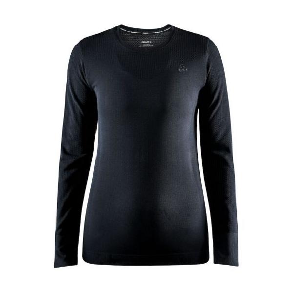 Foto van Craft Fuseknit Light lange mouw ondershirt zwart dames M