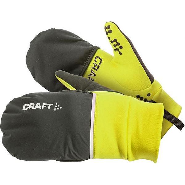 Foto van Craft Hybrid weather hardloophandschoen geel
