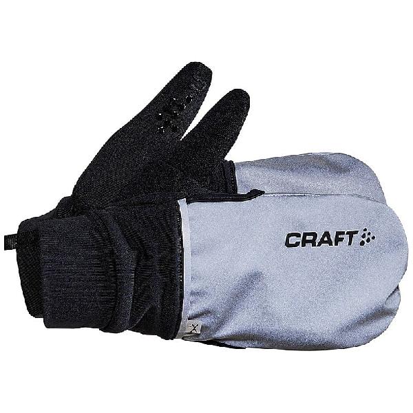 Foto van Craft Hybrid weather hardloophandschoen zilver/zwart