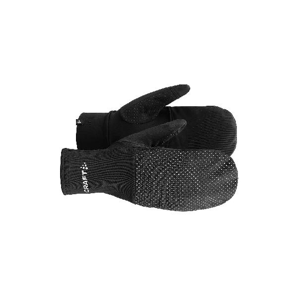 Foto van Craft Lumen Fleece Hybrid 2 hardloophandschoenen zwart unisex