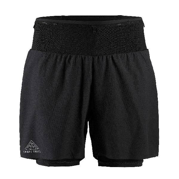 Foto van Craft PRO Trail hardloopbroek kort zwart heren